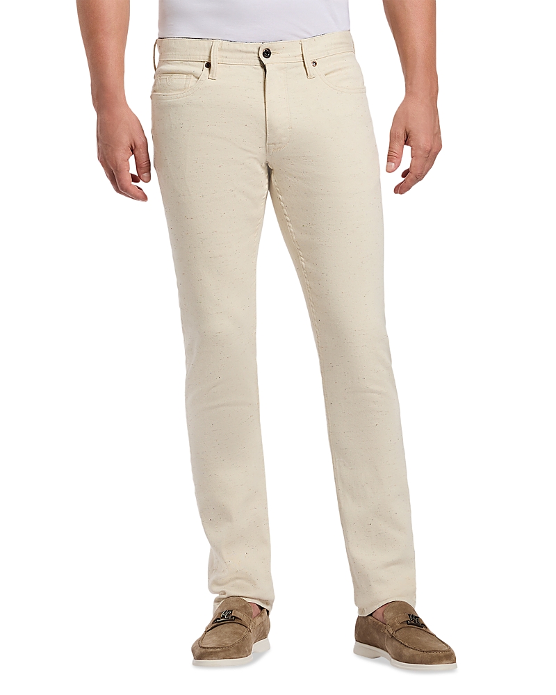 Robert Graham Conrad Straight Fit Jeans In Natural Beige In Gray