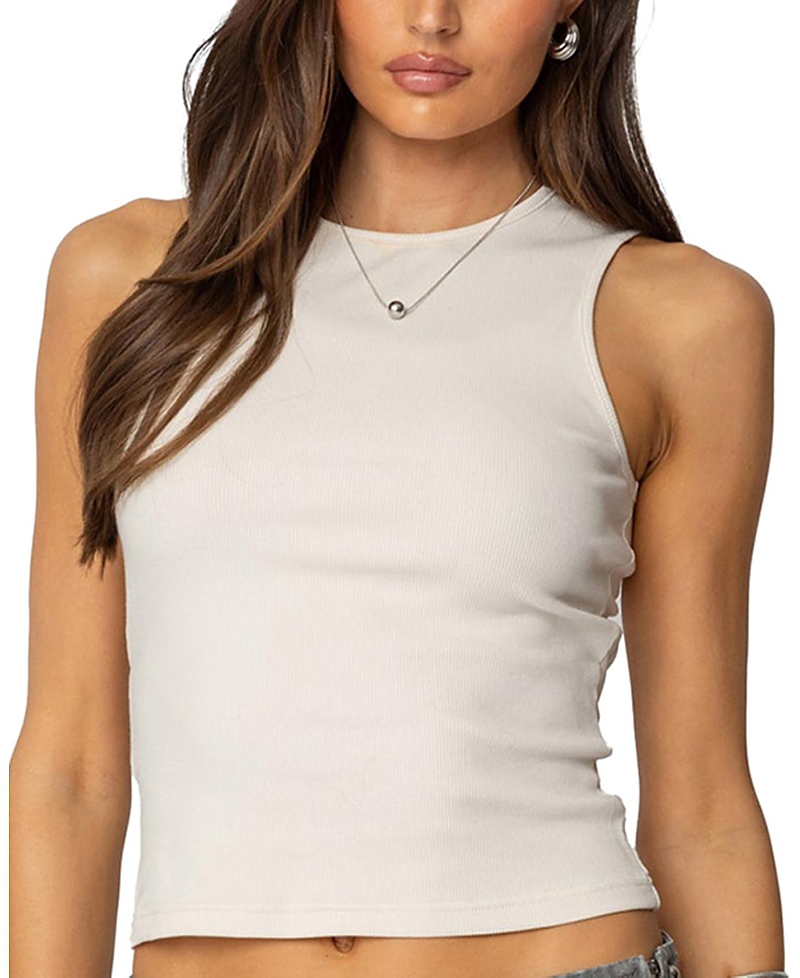 Edikted Calliope Back Cut Out Top In Cream
