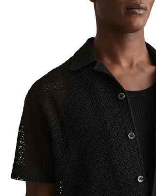 Sterling Short Sleeve Crochet Cuban Shirt