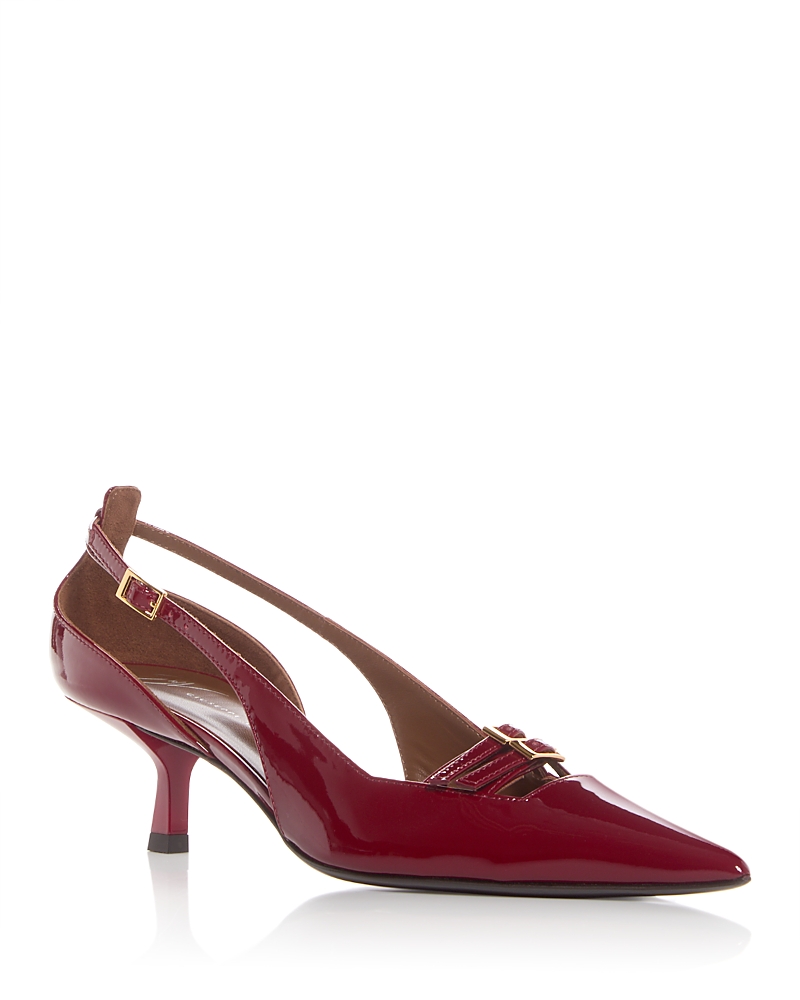 Giuseppe Zanotti 50mm Leather Heeled Pumps In Burgundy