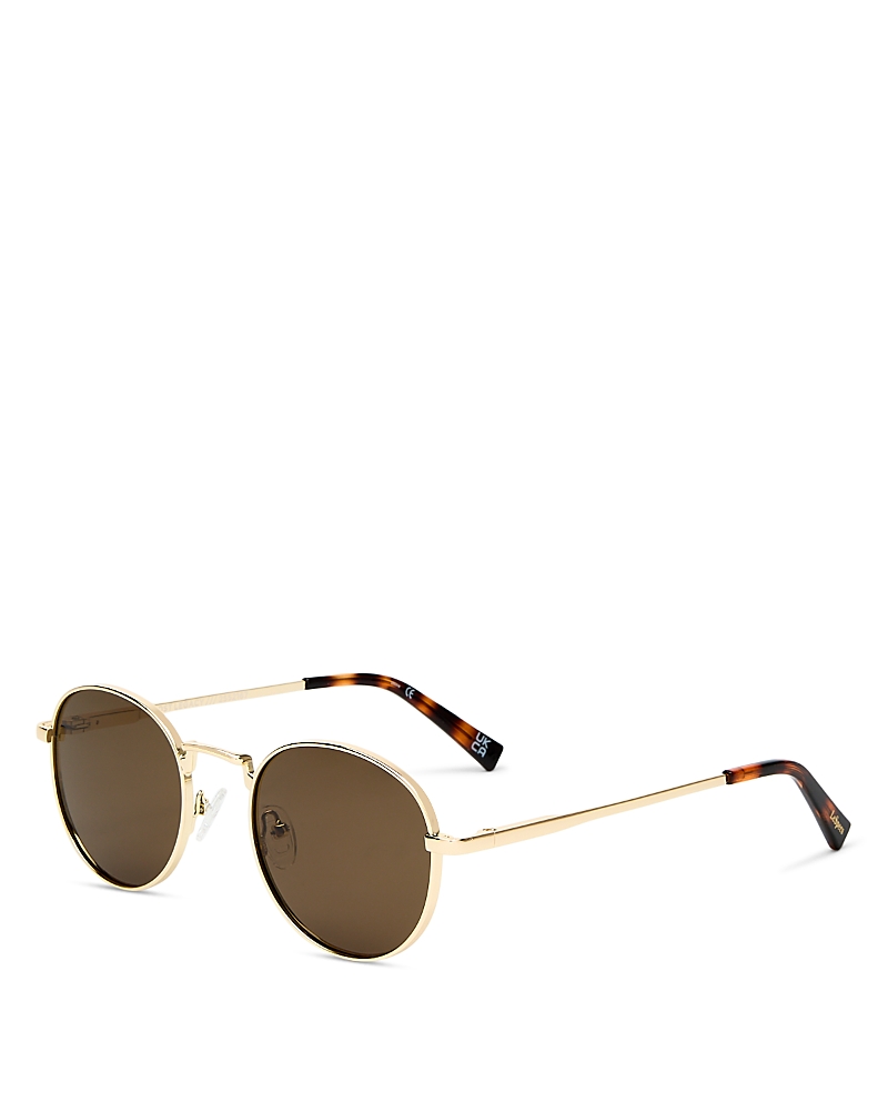 Le Specs Lost Legacy Round Sunglasses, 51mm In Gold