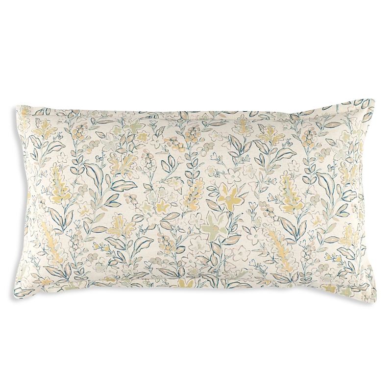 Annie Selke Macie Botanical Sham, King In Blue/green