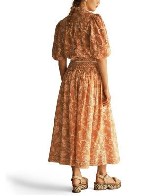 BUTA Belted Drop Waist Midi Skirt