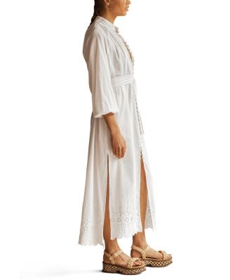 CRU Lace Cut-Out Billow Sleeve Resort Maxi Dress