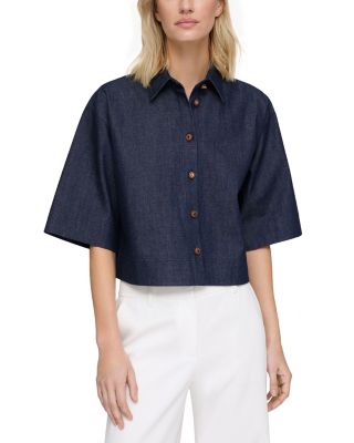 Lafayette 148 New York - Button Front Cropped Top