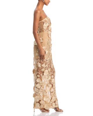 Long 3D Floral Gown - Exclusive