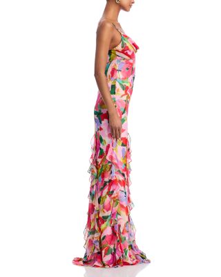 Abstract Print Gown - Exclusive
