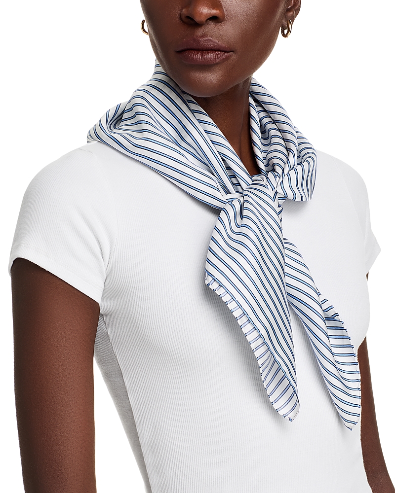 Vince Sowing Silk Scarf In Blue