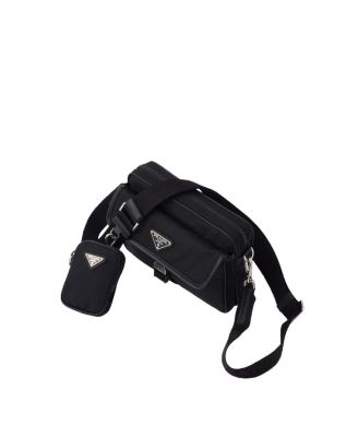 Re-Nylon and Saffiano Leather Shoulder Bag