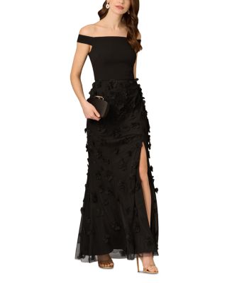 Off-the-Shoulder Beaded Gown