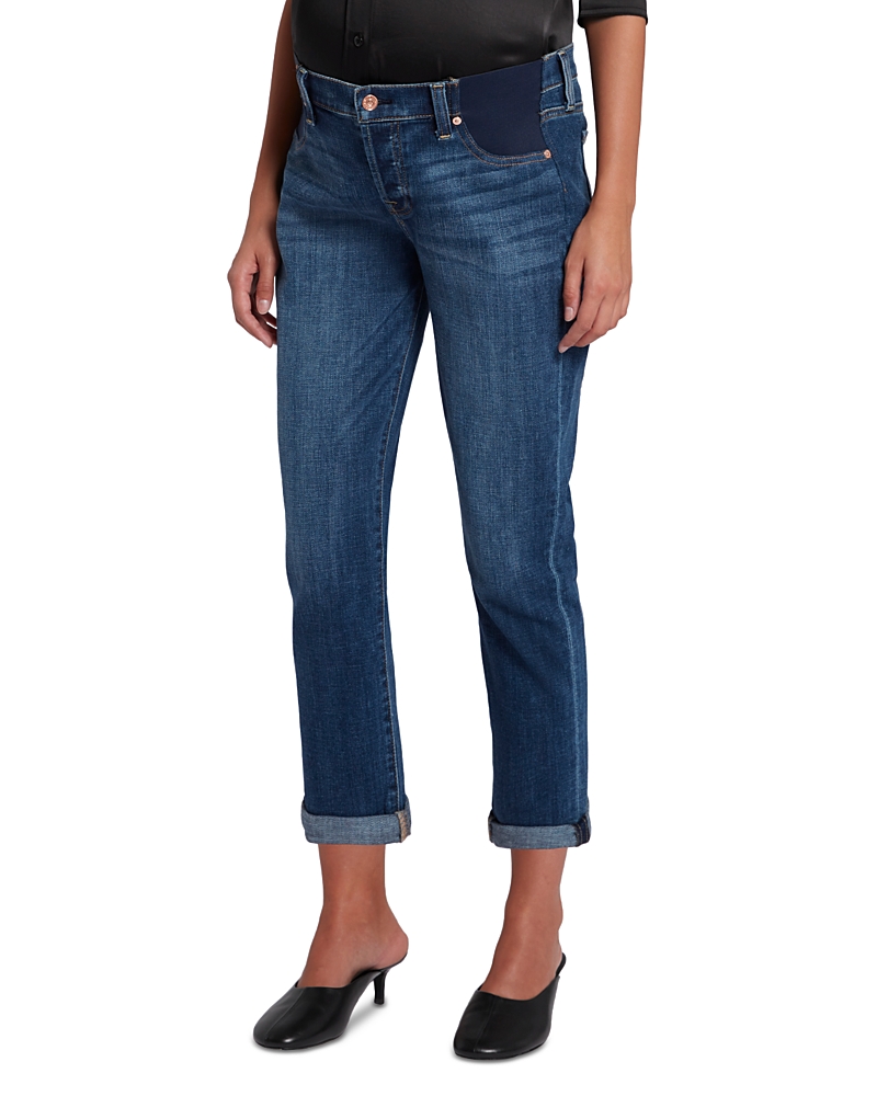 7 FOR ALL MANKIND JOSEFINA MATERNITY JEANS IN BROKEN TWILL