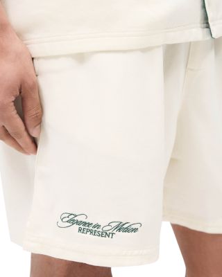 Crest Relaxed Fit Logo Embroidered Shorts