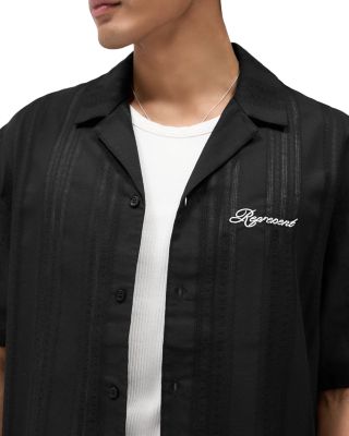 Embroidered Oversized Fit Bowling Shirt  