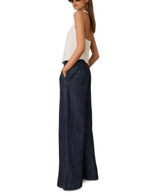 Wide Leg Linen Blend Pants
