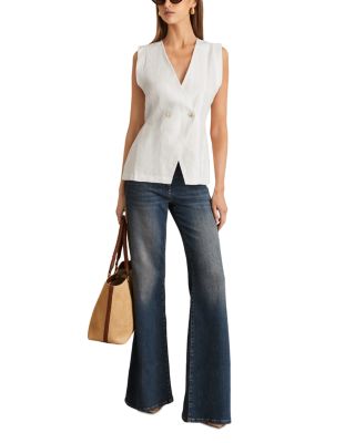 REISS Whitney Linen Vest | Bloomingdale's