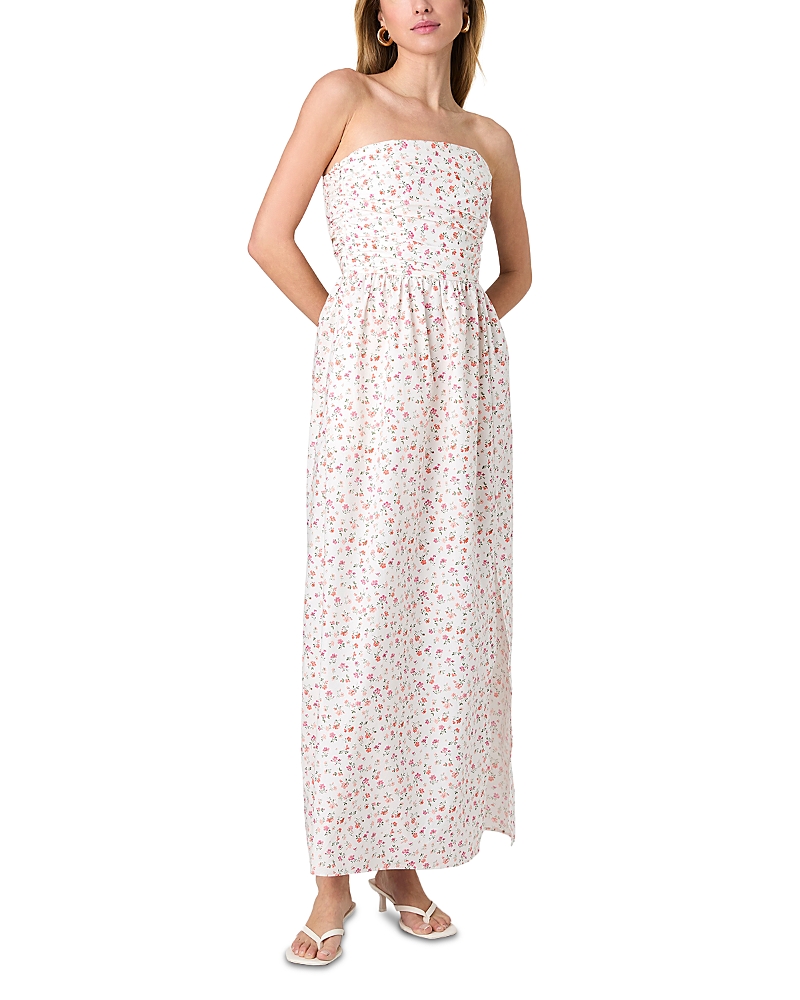 French Connection Nomi Cotton Strapless Midi Dress