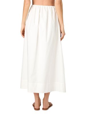 Nomi Cotton Ruched Midi Skirt