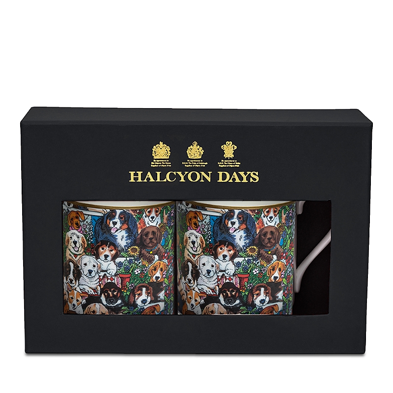 Halcyon Days Dogs Leave Pawprints Mugs, Set Of 2 In Multi