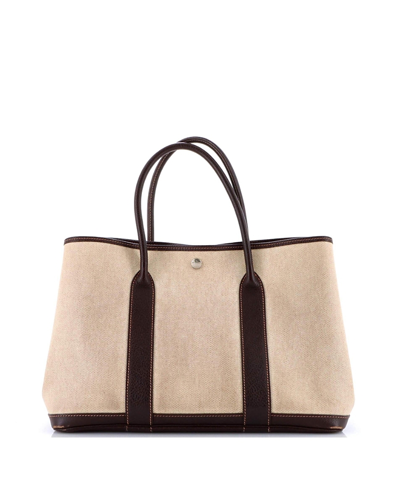 Pre-owned Pre-owned Hermes Hermes 36 Garden Party Tote Toile And Leather In Brown/ Brown/ Natural