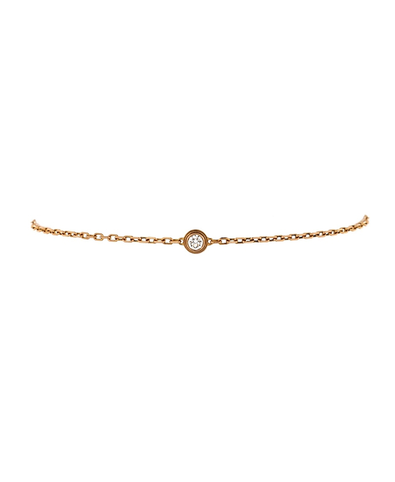 Pre-owned Pre-owned Cartier Cartier Small D'amour Bracelet 18k Rose Gold And Diamond