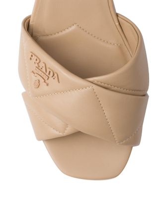 Prada Women's Quilted Nappa Leather Platform Sandals