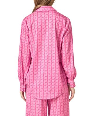 Women's Printed Satin Shirt