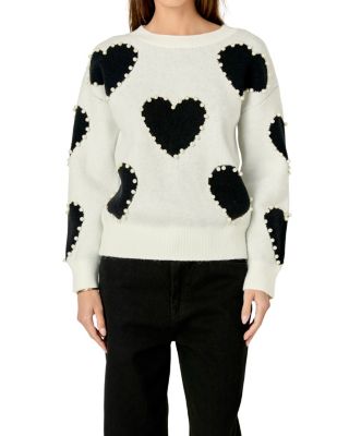 Women's Long-Sleeve Heart Sweater