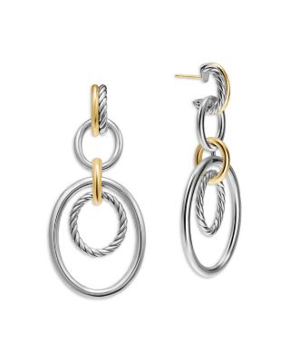 DY Mercer&reg; Mobile Drop Earrings in Sterling Silver with 18K Yellow Gold, 65.7mm