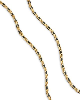 Streamline&reg; Faceted Chain Necklace in 18K Yellow Gold with Forged Carbon, 4.3mm