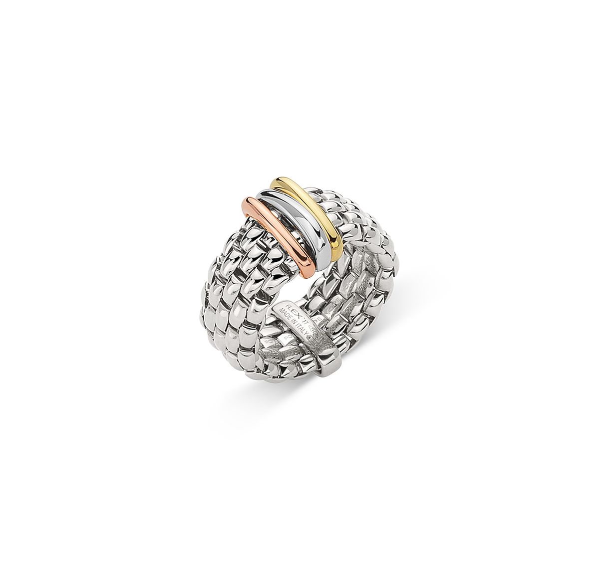 Fope 18K Yellow, Rose, & White Gold Panorama Multirow Flex'it Ring