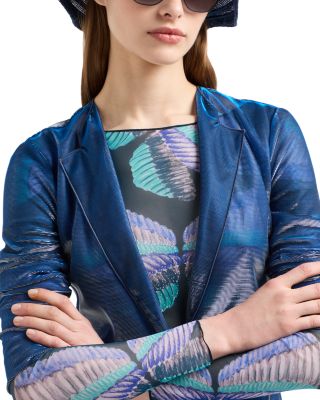 Iridescent Jersey Blazer