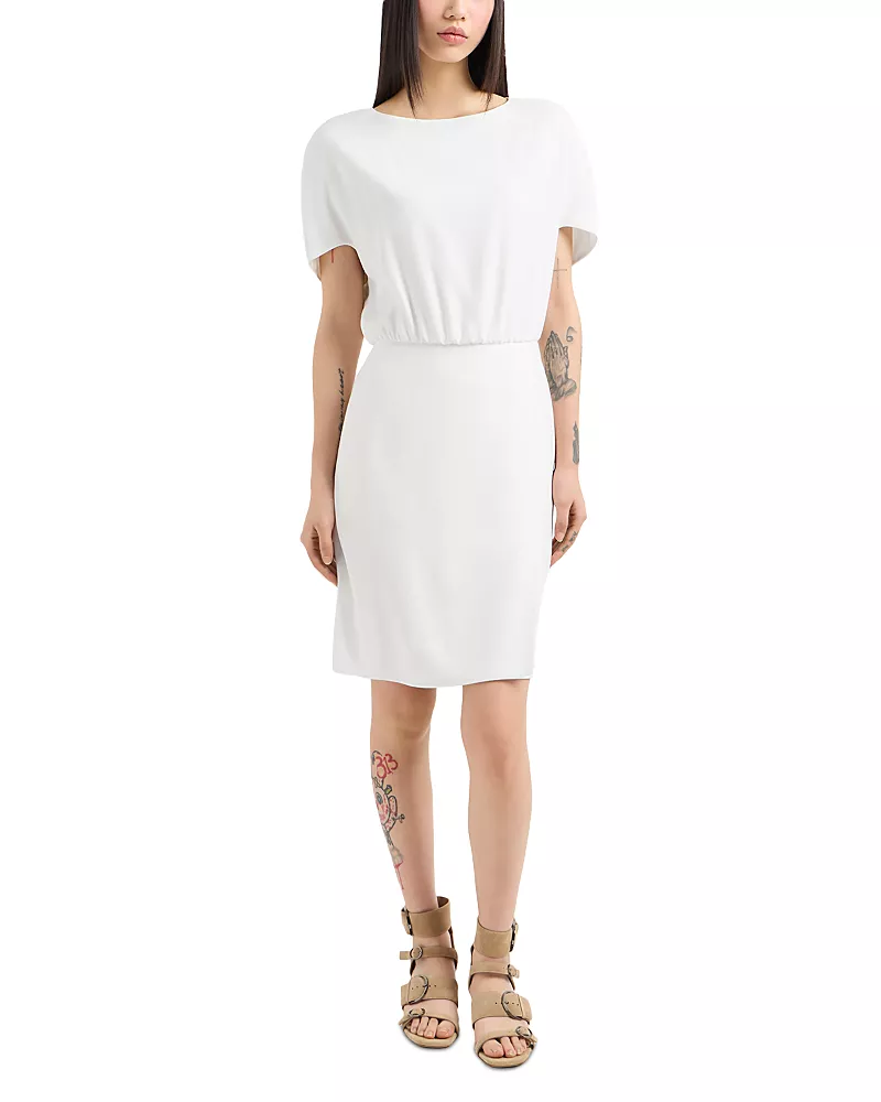 Emporio Armani Batwing Sleeve Techo Cady Dress