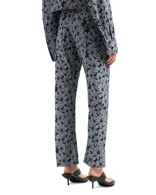 Daisy Jacquard Straight Jeans in Fancy Blue