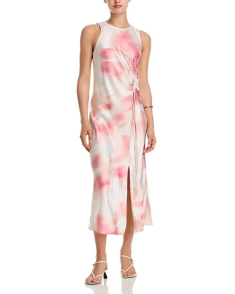 Rails Gabriella Satin Midi Dress In Pink