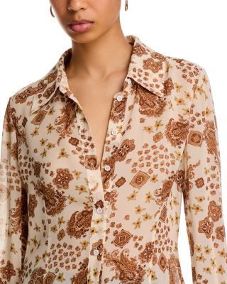 Desano Silk Blend Floral Shirt