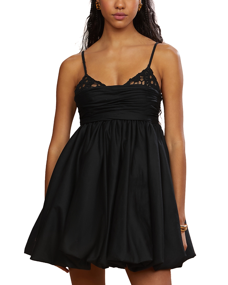 Amur Alexa Bubble Hem Mini Dress In Black