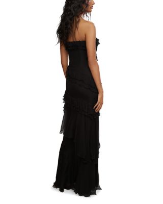 Harrison Silk Ruffled Gown