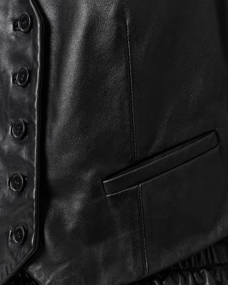 Arla Lea Leather Waistcoat