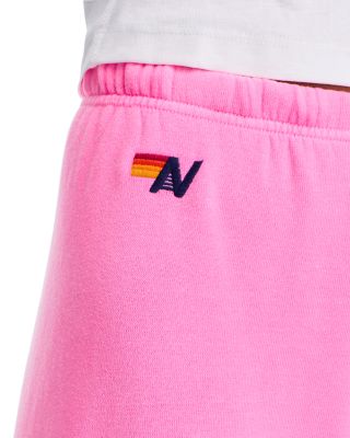 Rainbow-Stripe Sweatpants in Neon Pink - Exclusive
