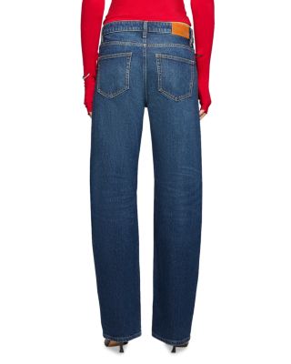 Alida High Rise Bowed Leg Jeans in Tribeca