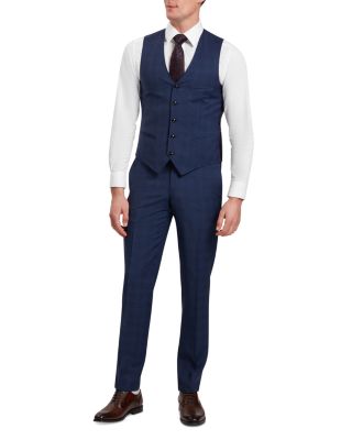 Troy Check Wool Modern Fit Suit Vest