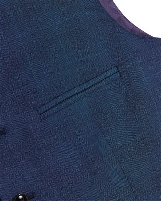 Troy Check Wool Modern Fit Suit Vest