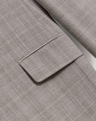 Check Classic Wool Slim Fit Suit Jacket