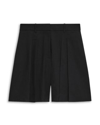 Pleated Linen Shorts