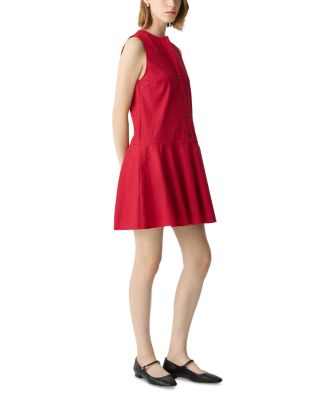 Sleeveless Linen Blend Mini Dress