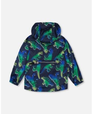 Boys' Printed Packable Dino Windbreaker - Little Kid