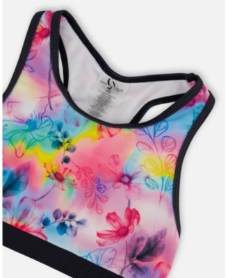 Girls' Printed Two-Piece Racerback Swimsuit - Little Kid