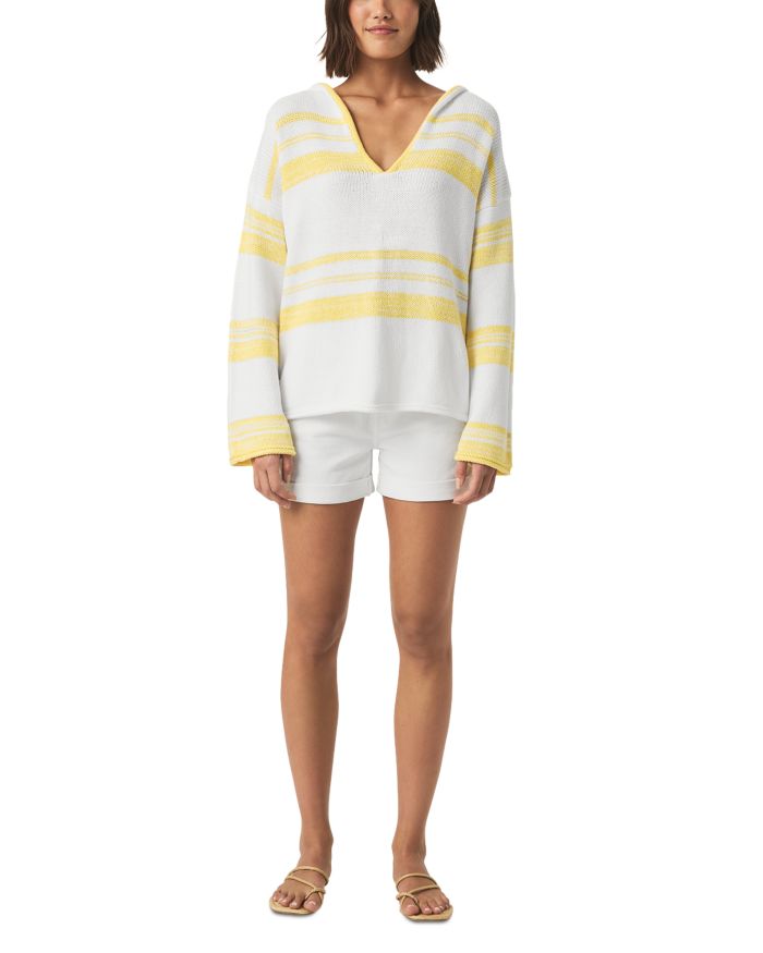 Blondie Hooded V Neck Sweater