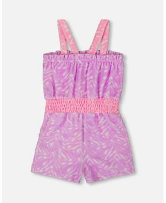 Girls' Printed Terry Cloth Romper - Big Kid