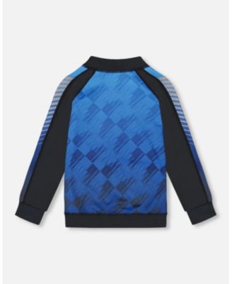 Boys' Printed Full Zip Athletic Cardigan - Big Kid